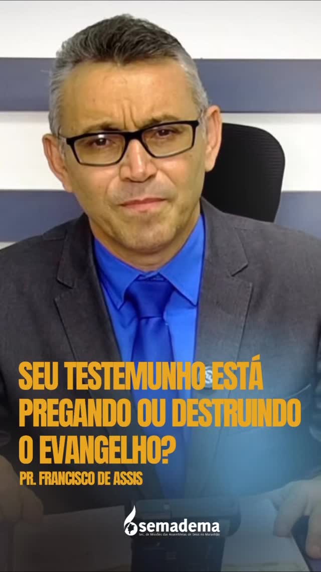 🗺️ SEU TESTEMUNHO ESTÁ PREGANDO OU DESTRUINDO O EVANGELHO?

Neste vídeo, trazemos um trecho inspirador da mensagem ministrada pelo Pastor Francisco de Assis durante a Live Missões em Foco.

“A comunidade não conhecia Jesus, mas ao observar a vida dos discípulos, reconheceu que eles pertenciam a Cristo. O testemunho deles pregava tão alto quanto suas palavras."