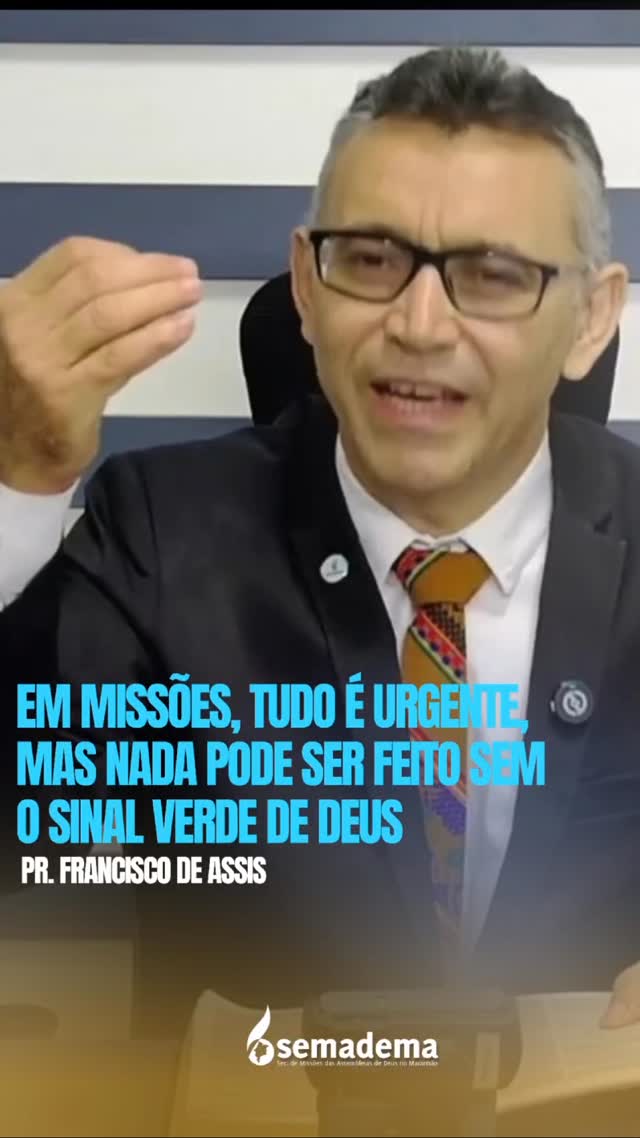 🗺️ EM MISSÕES, TUDO É URGENTE, MAS NADA PODE SER FEITO SEM O SINAL VERDE DE DEUS!

Neste vídeo, trazemos um trecho inspirador da mensagem ministrada pelo Pastor Francisco de Assis durante a Live Missões em Foco.

“Moisés entrou novamente na presença de Deus e disse: Se Tu não fores conosco, não nos faças subir daqui. Ele sabia que a presença do Senhor era indispensável na caminhada, no ministério e nas decisões. O obreiro que reconhece isso não abre mão da presença de Deus, porque em missões tudo é urgente, mas nada pode ser feito antes do sinal verde do Senhor.”