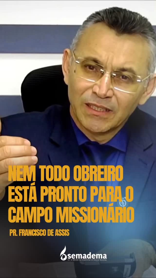 🗺️ NEM TODO OBREIRO ESTÁ PRONTO PARA O CAMPO MISSIONÁRIO.

Neste vídeo, trazemos um trecho inspirador da mensagem ministrada pelo Pastor Francisco de Assis durante a Live Missões em Foco.

“Nem todo obreiro está pronto para o campo missionário. Os campos precisam de homens como Barnabé: homens de bem, cheios do Espírito Santo e de fé. São esses que inspiram confiança, ganham almas e fazem a obra prosperar."