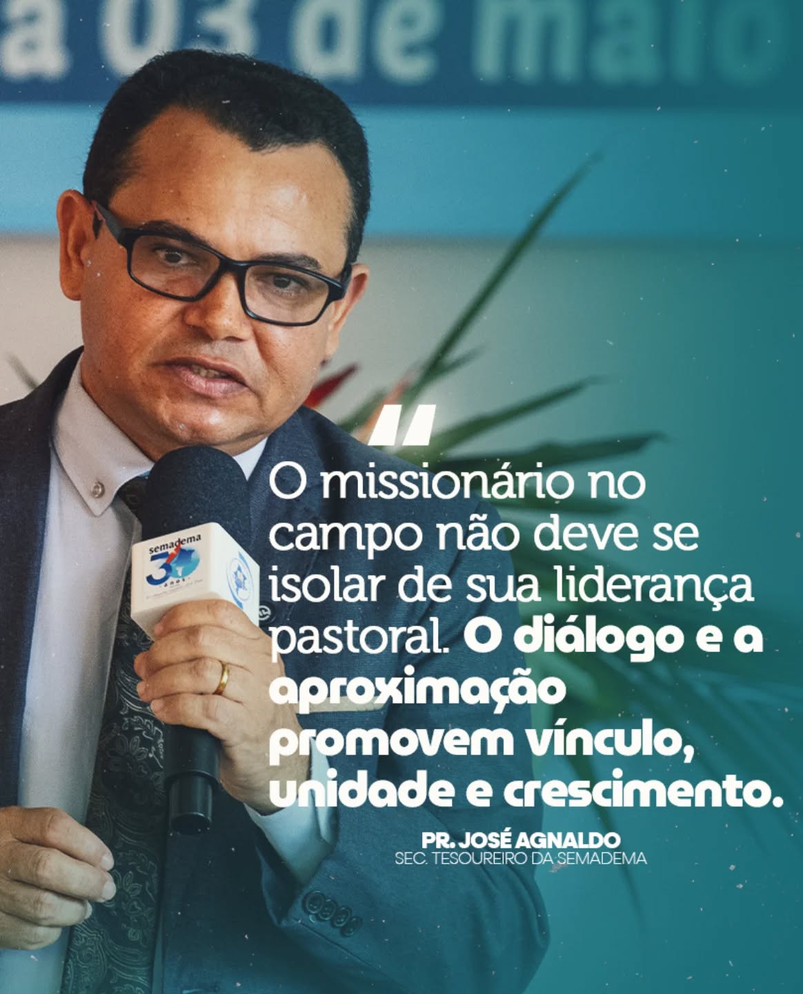 🤝🔥 O missionário nunca foi chamado para caminhar sozinho.

Na Imersão Missionária 2026, o Pr. José Agnaldo destacou a importância da unidade, do diálogo e da proximidade entre missionários e sua liderança pastoral.

📌 Quando existe vínculo, existe crescimento, fortalecimento e avanço da obra de Deus.

✨ Semadema sempre em frente.