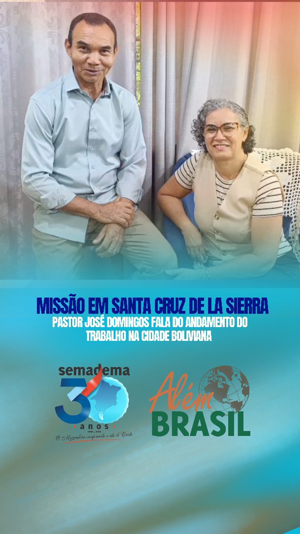 🌎 ALÉM BRASIL

O Pastor José Domingos compartilhou informações sobre o desenvolvimento do trabalho missionário em Santa Cruz de la Sierra, destacando os desafios enfrentados no campo e também os avanços que Deus tem proporcionado na obra.

Durante sua participação, o pastor ressaltou que, apesar das dificuldades próprias do campo missionário, o Evangelho continua sendo anunciado e vidas estão sendo alcançadas pela mensagem de Cristo. Ele também destacou a importância do apoio da igreja e das orações em favor daqueles que estão dedicados à missão fora do Brasil.

A obra missionária segue avançando, mostrando que quando a igreja se une em oração e apoio, o Reino de Deus continua se expandindo além das fronteiras.

🙏 Continue orando pelos missionários e pelos campos além do Brasil.

✨ Semadema sempre em frente.

#alémbrasil #missões #semadema #missõesmundiais #obramissionária