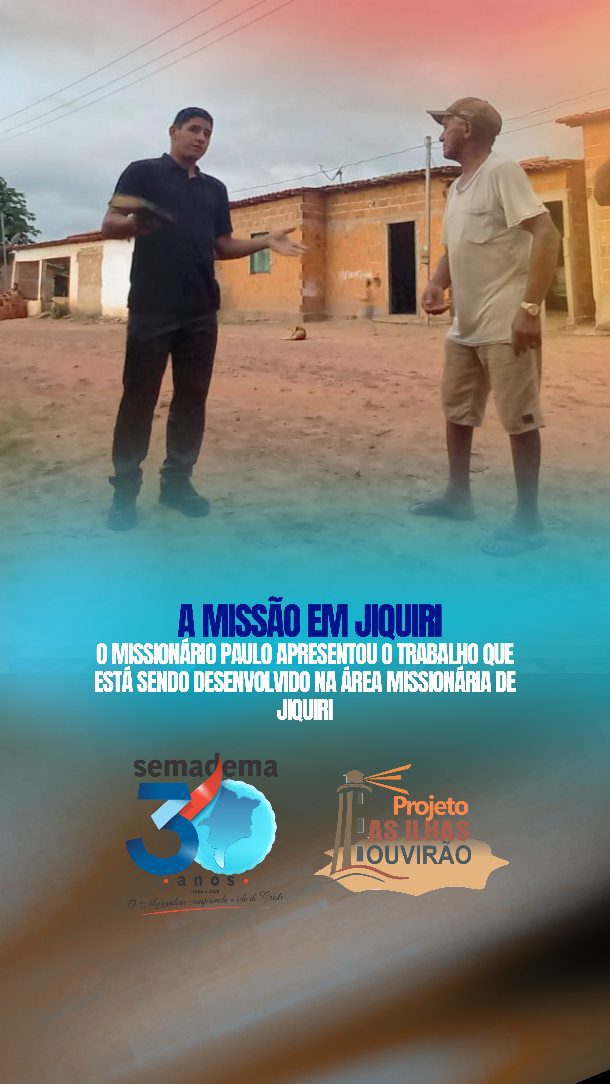 📍✨ ÁREA MISSIONÁRIA JIQUIRI

O missionário Paulo apresentou o trabalho que está sendo desenvolvido na Área Missionária de Jiquiri, sob a liderança do Pr. José Wilson.

A obra segue avançando com dedicação e compromisso, levando a Palavra de Deus, fortalecendo vidas e consolidando a fé na região.

🙏 Um trabalho que evidencia o agir de Deus e o empenho missionário no campo.

✨ Semadema sempre em frente.

#Semadema #Missões #ÁreaMissionária #Jiquiri #ObraMissionária