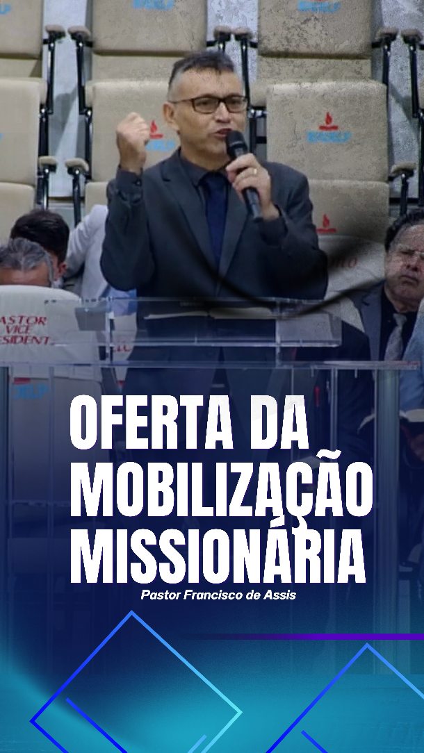 🎥 Uma mensagem do Pr. Francisco de Assis para toda a igreja.

A Mobilização Missionária 2026 é um convite para fazermos parte daquilo que Deus está realizando entre as nações. Neste vídeo, o Pr. Francisco de Assis compartilha uma palavra de incentivo sobre a importância da oferta missionária, destacando que cada contribuição é um investimento na expansão do Reino de Deus.

Sua oferta fortalece missionários, sustenta projetos, abre novas frentes de trabalho e leva esperança a povos que ainda precisam conhecer a Cristo.

Assista, compartilhe e participe desse grande movimento missionário.

Missões têm urgência. Sua oferta transforma vidas e alcança nações! 🌍❤️